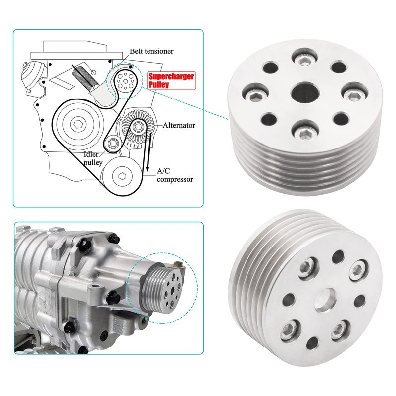 FLYINGAMZ Supercharger Pulley(15% Reduction) Replacement for R53 MINI Cooper S (2002-2006) - Image 4
